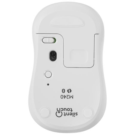 Мышь беспроводная Logitech M240 SILENT белый, 4000 dpi, Bluetooth, кнопки - 3