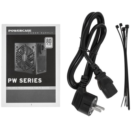 Блок питания Powercase PW500 (80 Plus, ATX 2.31, 500W, APFC, DC-DC, 120мм Fan) / PS-500W-DC