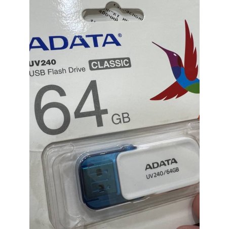Флешка USB ADATA UV240 (AUV240-64G-RRD), 64Gb, USB 2.0, R/W 15/5, красный