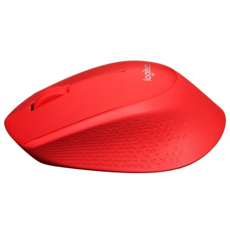 Мышь беспроводная Logitech M280 красный, 1000 dpi, радиоканал, USB, кнопки - 3