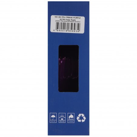Филамент NVPrint TPU Trans. Purple для 3D печати диаметр 1.75мм длина 165 метров масса 0,5 кг