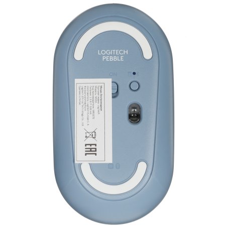 Мышь беспроводная Logitech Pebble M350 синий, 1000 dpi, радиоканал, Bluetooth, USB, кнопки - 3