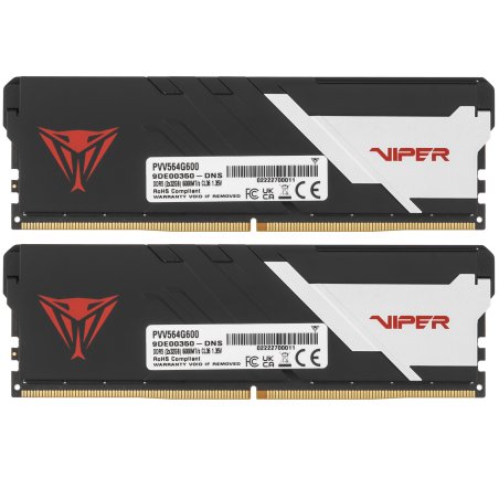 Оперативная память Patriot Viper Venom, DDR5, 64Gb (2x32Gb), 6000MHz, CL36, DIMM, с радиаторами, черный