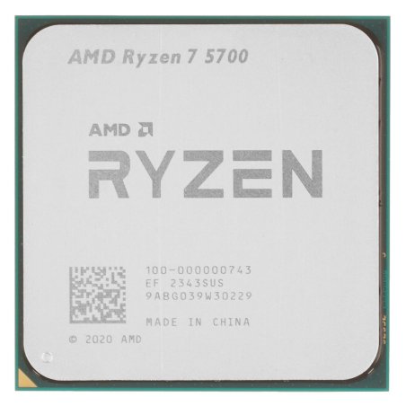 Процессор CPU AMD Ryzen 7 5700 TRAY 100-000000743 (AM4, 3.7GHz up to 4.6GHz/8x512Kb+16Mb, 8C/16T, 7nm, 65W, unlocked)