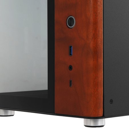 Компьютерный корпус JONSBO TK-0 Black ITX без БП, mini-ITX, micro-ATX, ATX, черный