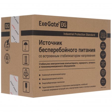 Источник бесперебойного питания ExeGate EP285531RUS SpecialPro Smart LLB-2200.LCD.AVR.EURO.RJ.USB 2200VA/1300W, LCD, AVR, 4 евророзетки, RJ45/11, USB, черный
