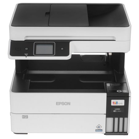 МФУ струйное Epson L6490 (C11CJ88405), A4, цветной, печ. до 17 стр/мин. (ч/б) до 9.5 стр/мин. (цвет), 1200 x 4800 dpi (печать) 1200x2400dpi (скан.), USB, RJ-45, Wi-Fi