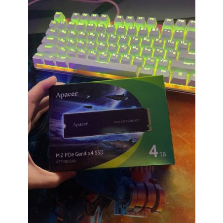 Накопитель SSD Apacer AS2280Q4X, 1Тб, M.2 2280, PCIe 4.0 x4, NVMe 1.4, R/W 5000/4400, с радиатором