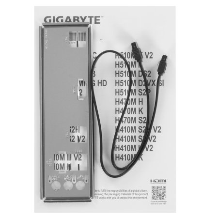 Материнская плата Gigabyte H410M K 2.0, LGA 1200, Intel Q470, 2xDDR4, 2xSATA, 1xM.2, 1xPCIe 3.0 x16, 1xPCIe x1, 1xHDMI, 1x 1Gb LAN, 2xUSB-A 3.2 Gen 1, 4xUSB-A 2.0, 3x3.5 мм, 7.1, mATX