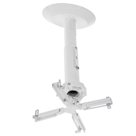 Универсальный потолочный комплект Wize Pro PR18A-W состоящий из крепления+штанги 30-46см +площадки к потолку для проектора, макс. расстояние между крепежными отверстиями 430мм, наклон +/- 25°, поворот +/- 6°, вращение 360°, до 23кг, белый PR18A-W