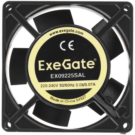 Вентилятор для корпуса ExeGate EX09225SAL черный, 92 мм, 2450 об/мин, 31 дБ