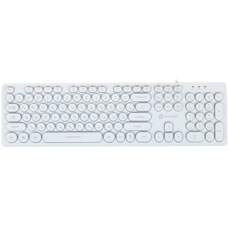 Клавиатура проводная Oklick 420MRL 1091227, USB, белый