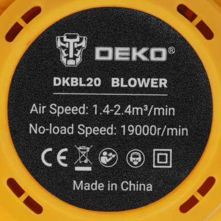 Воздуходувка Deko DKBL20 60Вт пит.:от аккум. оранжевый/черный