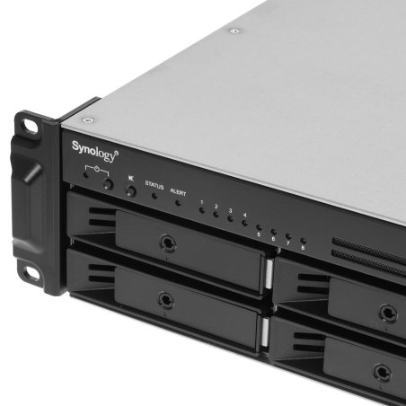 Сетевое хранилище Synology Rack 2U, QC2.2GHzCPU/4GbDDR4(upto32)/RAID0,1,5,6,10/upto 8 hot plug HDDs SATA(3,5'or2,5')(upto 12 with RX418)/2xUSB3.2/1eSATA/iSCSI/4xGbE(+1Expslot)/2xIPcam(upto 40)/2xPS/norail
