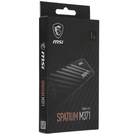 Накопитель SSD MSI Spatium M371, 1ТБ, M.2 2280, PCIe 3.0 x4, NVMe, M.2