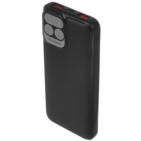 Портативный аккумулятор Perfeo Powerbank Atomic Age 10000 mAh/LED дисплей/PD + QC 3.0/Type-C/2 USB/Выход: 5A, max 22.5Wчерный (PF_E1474)