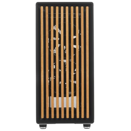 Компьютерный корпус без блока питания Case Fractal Design North TG Clear Tint, Midi-Tower, 2x140мм, 2xUSB-A 3.2 + 1xUSB 3.2 Type-C ATX, mATX, mITX Wood panel, Chalk белый