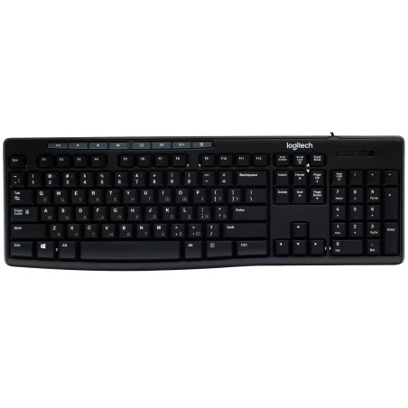 Клавиатура проводная Logitech K120 EER, USB, черный