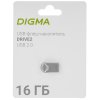 Флешка USB Digma DRIVE2 (DGFUM016A20SR), 16Gb, USB 2.0, R/W 20/10, серебристый