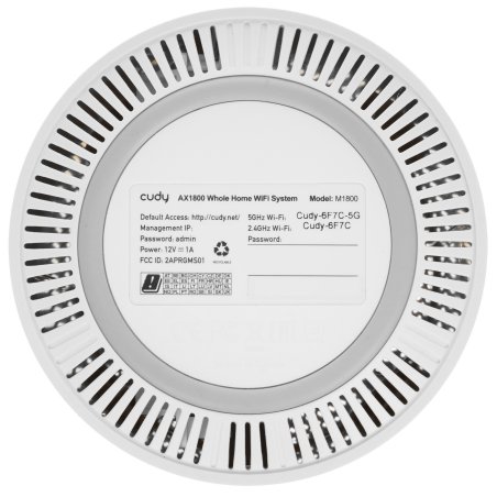 Бесшовный Mesh роутер Cudy M1800 (M1800 2-PACK) AX1800 10/100/1000BASE-TX/Wi-Fi белый (упак.:2шт)