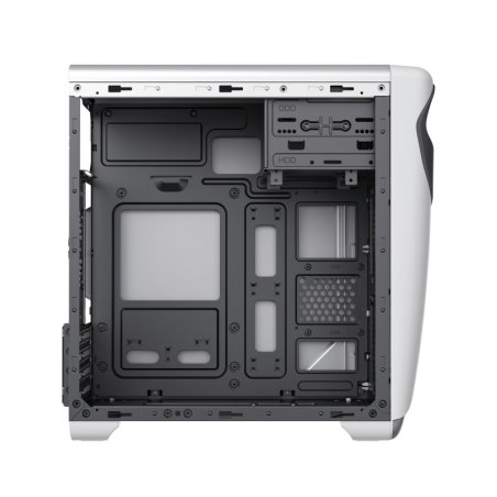 Компьютерный корпус GameMax Cute OWL, без БП (Midi Tower, ., 1*USB 3.0 + 2*USB 2.0, 2*120мм), Черный/белый