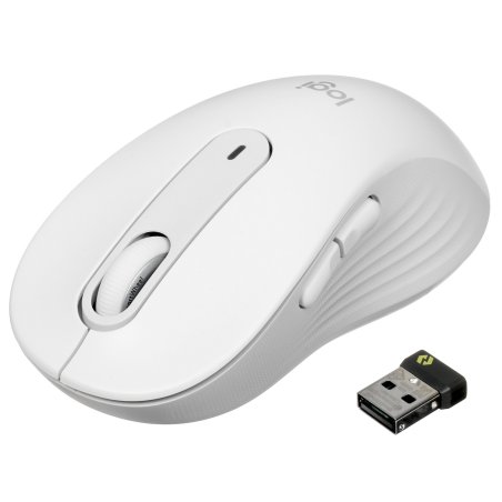 Мышь беспроводная Logitech Signature M650 L белый, 4000 dpi, радиоканал, Bluetooth, USB, кнопки - 5