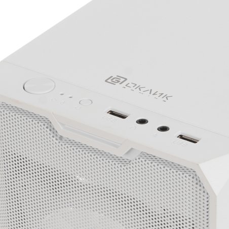 Компьютерный корпус Оклик OCC-MN302F белый без БП mATX 1xUSB 2.0 1xUSB 3.0 audio