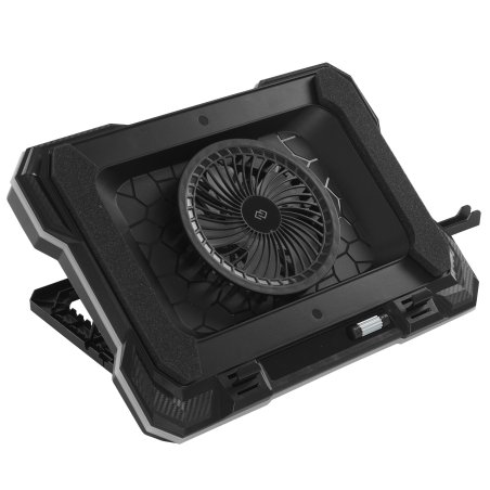 Подставка для ноутбука Digma D-NCP190-1x100RGb 19" 428x316x58мм 52дБ 2xUSB 1x 140ммFAN 1280г Fan-control металл/пластик черный