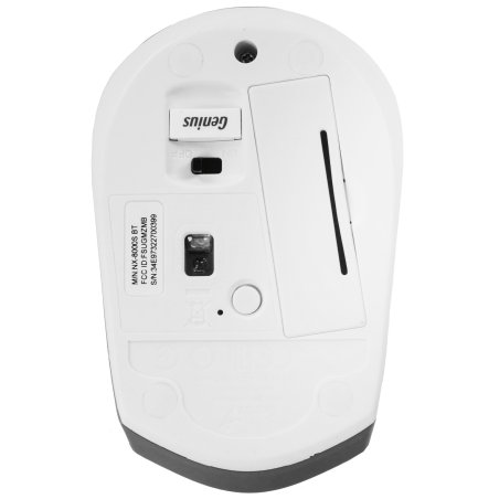 Мышь беспроводная Genius NX-8000S BT белый, 1200 dpi, радиоканал, Bluetooth, USB, кнопки - 3