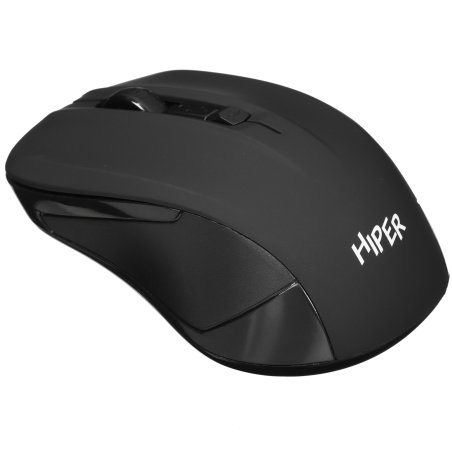 Мышь беспроводная HIPER HOMW-101-BT черный, 1600 dpi, радиоканал, USB, кнопки - 4