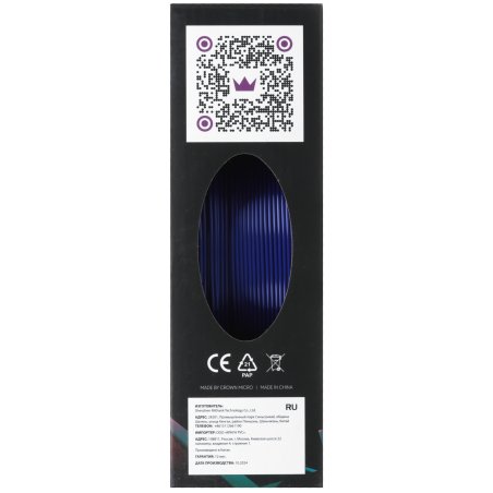 Филамент Crown Micro CM-FILPLAS008P PLA Silk 1.75 1кг пурпурный