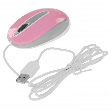 Мышь проводная Genius DX-Mini розовый, 1000 dpi, USB, кнопки - 3