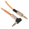Кабель Cablexpert аудио 90˚ спиральный CCAB-02-35MMLC-1.8MO. 3.5 Jack (M)/3.5 Jack (M), оранжевый, 1.8м, блистер