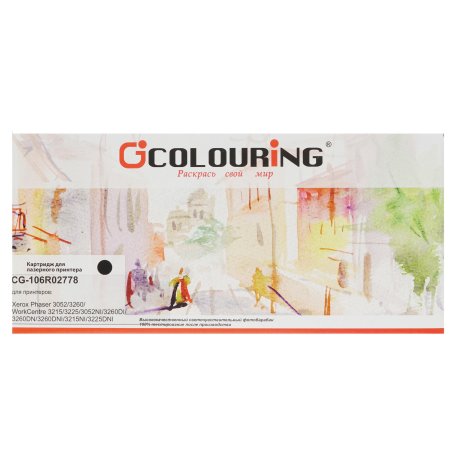 Картридж лазерный Colouring CG-106R02778 черный (3000 стр.) для принтеров Xerox Phaser 3052/3260/WorkCentre 3215/3225