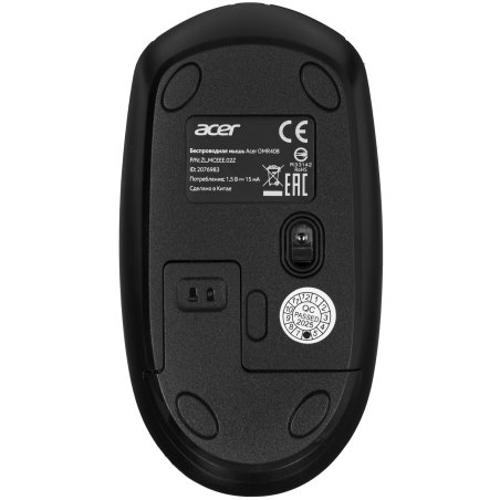 Мышь беспроводная Acer OMR408 черный оптическая 1600dpi беспров. для ноутбука 4but (ZL.MCEEE.02Z)