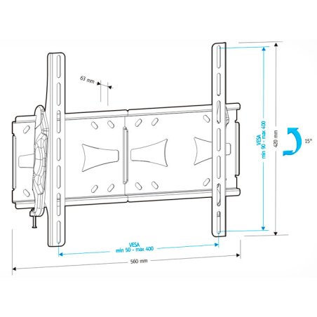 Кронштейн для телевизора Holder LCDS-5071 темный металлик 37"-55" макс.45кг настенный наклон