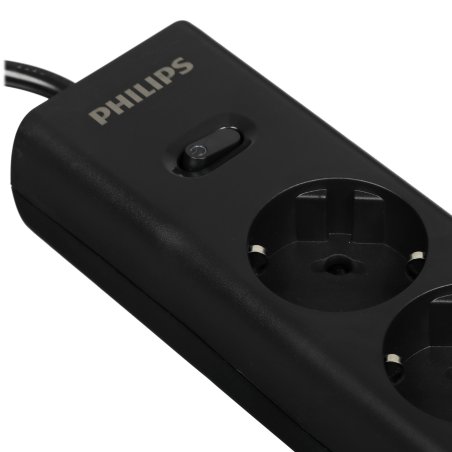 Сетевой фильтр Philips CHP4336BB/51, 3м, 3 розетки, черный