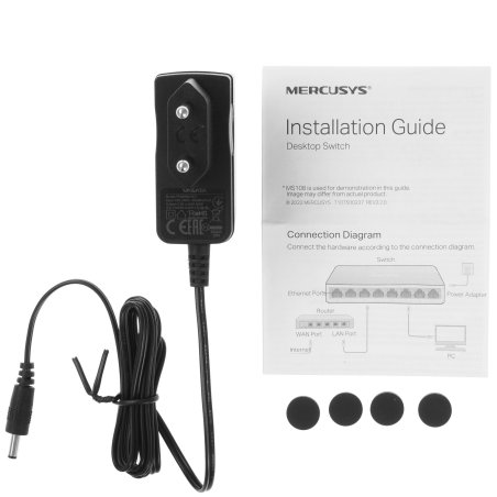 Настольный коммутатор Mercusys MS108GS с 8 гигабитными портами