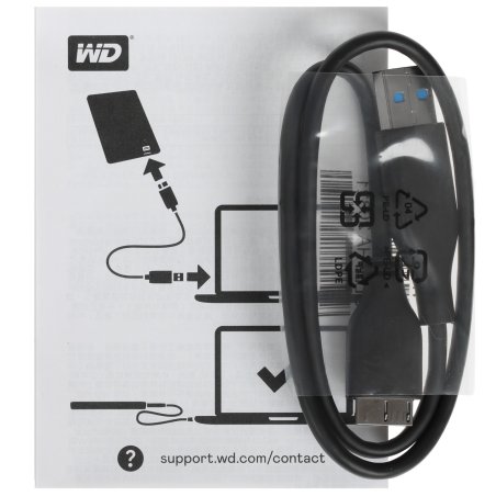 Внешний HDD 2.5" Western Digital Elements Portable, 2TB, USB 3.2 Gen 1 Type-A, 5400 rpm, черный