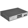 Коммутатор неуправляемый PoE ORIGO Unmanaged Switch 8x1000Base-T PoE, 2x1000Base-X SFP, PoE Budget 120W, 19" w/brackets