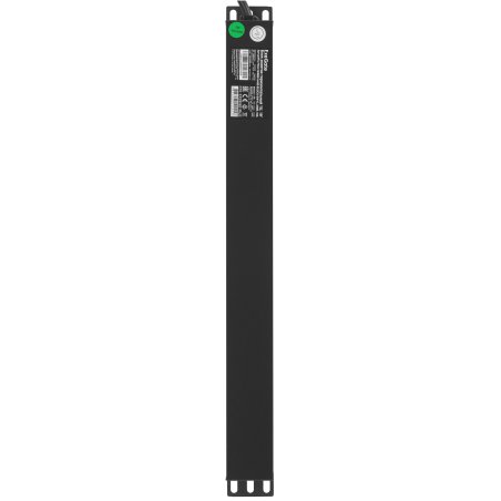 Блок розеток горизонтальный ExeGate ServerPro PDU-19H606 Al-6S-EU2-SW-O, 19", 1U, Алюминий, 6 Schuko, кабель с евровилкой VDE-250V-16A-3*1.5мм2, 2 метра, выкл. с подсветкой, защита от перегрузки, черный