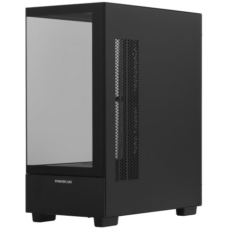 Компьютерный корпус Powercase Vision Micro M, Tempered Glass, черный, mATX (CVMMB-L0)