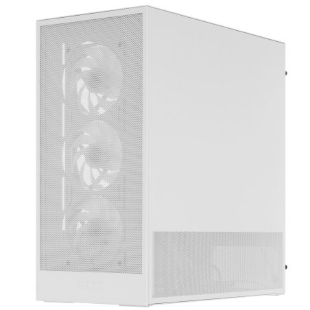 Компьютерный корпус без блока питания NZXT H5 Flow RGb, Midi-Tower, TG, 4x120мм RGb, 1xUSB-A 3.2 + 1xUSB-C 3.2, E-ATX, ATX, mATX, mITX белый