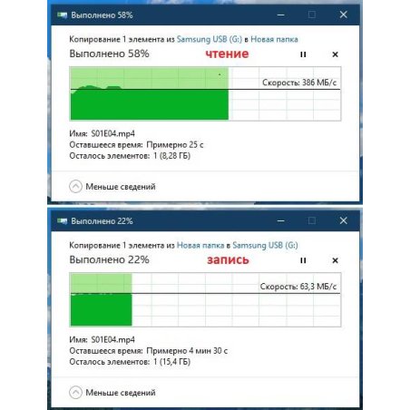 Флешка USB256Gb USB <USB 3.1> Samsung BAR Plus (up to 300Mb/s) (MUF-256BE3/APC)