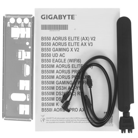 Материнская плата Gigabyte B550 EAGLE WIFI6, AM4, AMD B550, 4xDDR4, 4xSATA, 2xM.2, 1xPCIe 4.0 x16, 4xPCIe 3.0 x16, 1xHDMI, 1x 1Gb LAN, 1xUSB-C 3.2 Gen 1, 1xUSB-A 3.2 Gen 2, 2xUSB-A 3.2 Gen 1, 4xUSB-A 2.0, 3x3.5 мм, 7.1, ATX