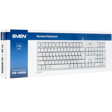 Клавиатура проводная SVEN KB-S300 белая