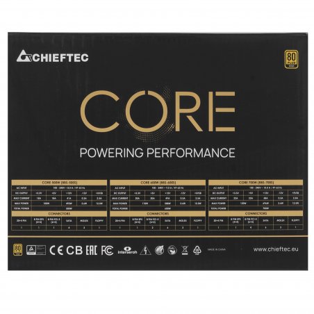 Блок питания Chieftec BBS-700S, 700Вт, 80 PLUS Gold, 120мм, черный