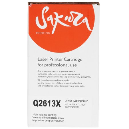 Картридж лазерный Sakura Q2613X для лазерного принтера HPLaserJet 1300/1300n/1300x, черный, 4000 к.