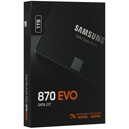 Накопитель SSD Samsung 870 EVO, 1Tb, SATA III, 2.5", R/W 560/530