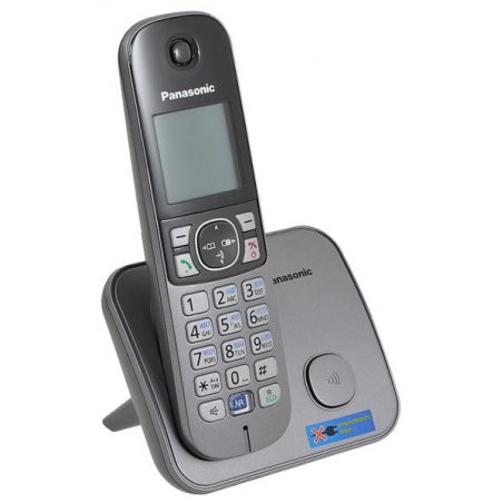 Телефон беспроводной (DECT) Panasonic KX-TG6811RUM (серебристый) Беспроводной DECT,40 мелодий,телефонный справочник 120 зап.